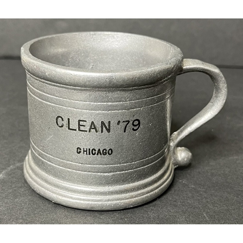 RWP Wilton Armetale Pewter Plough Tavern Coffee Mug CLEAN '79 CHICAGO Logo